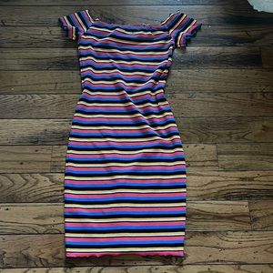 GUESS size S colourful striped mini dress